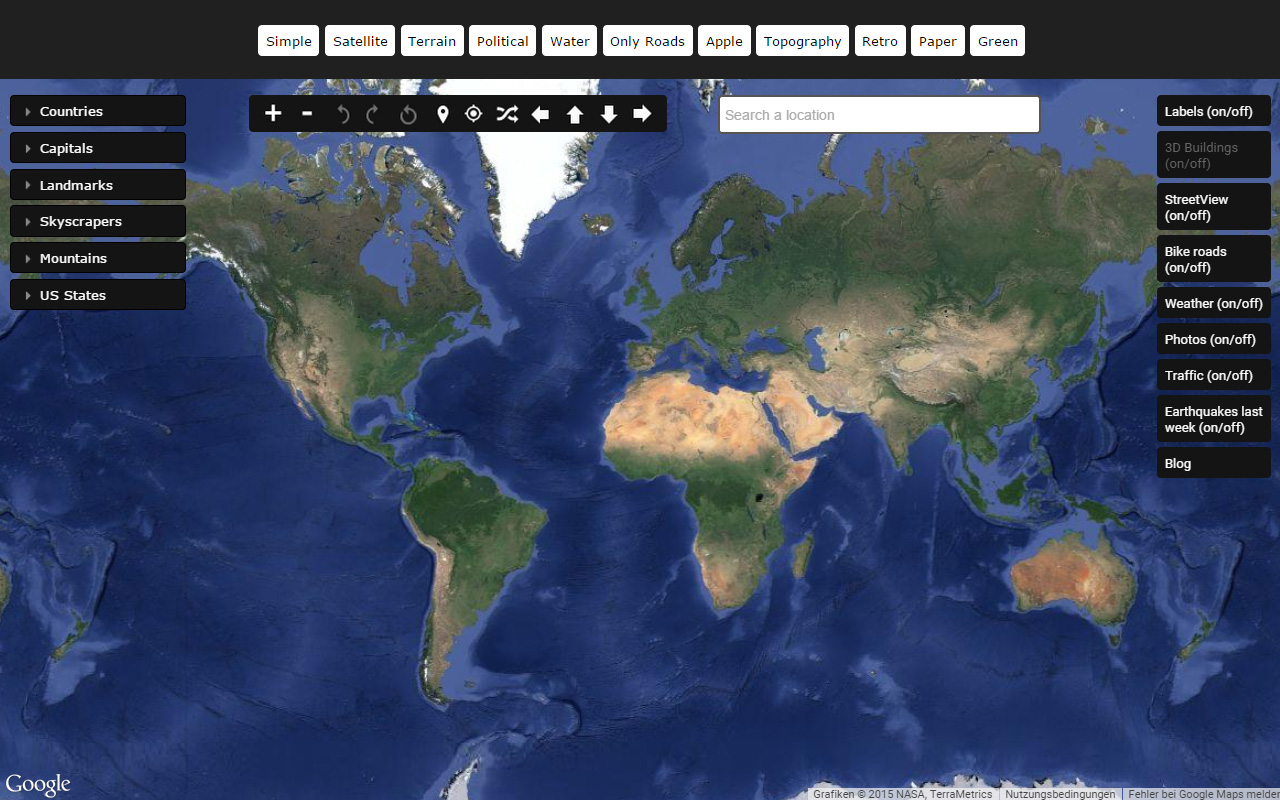 google earth street map